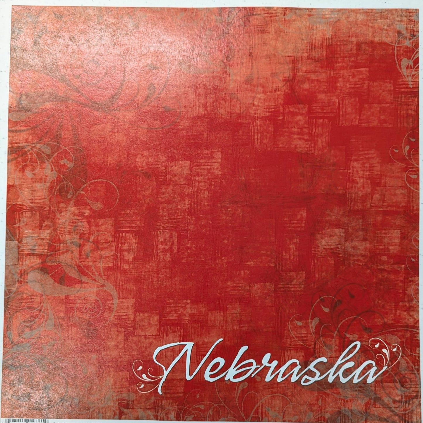 Nebraska Huskers School Grunge Paper - Left