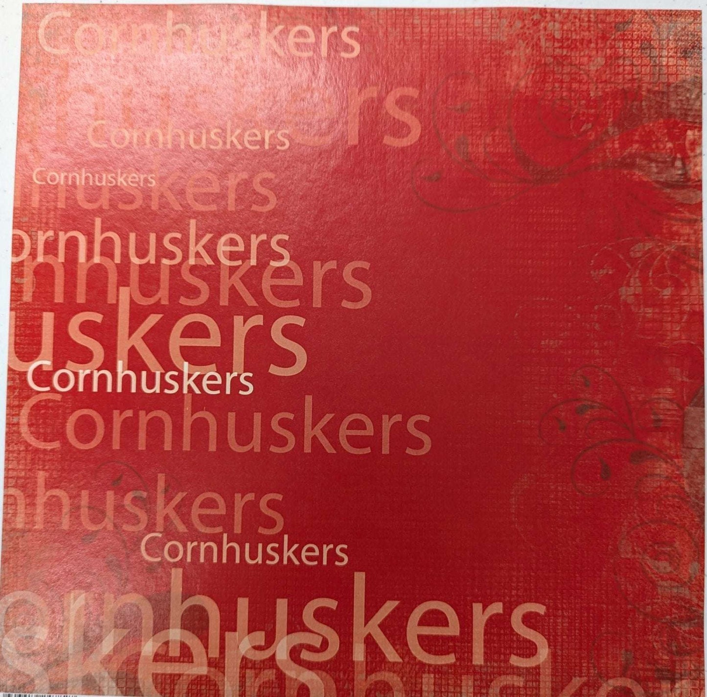 Nebraska Husker School Grunge Mascot Paper