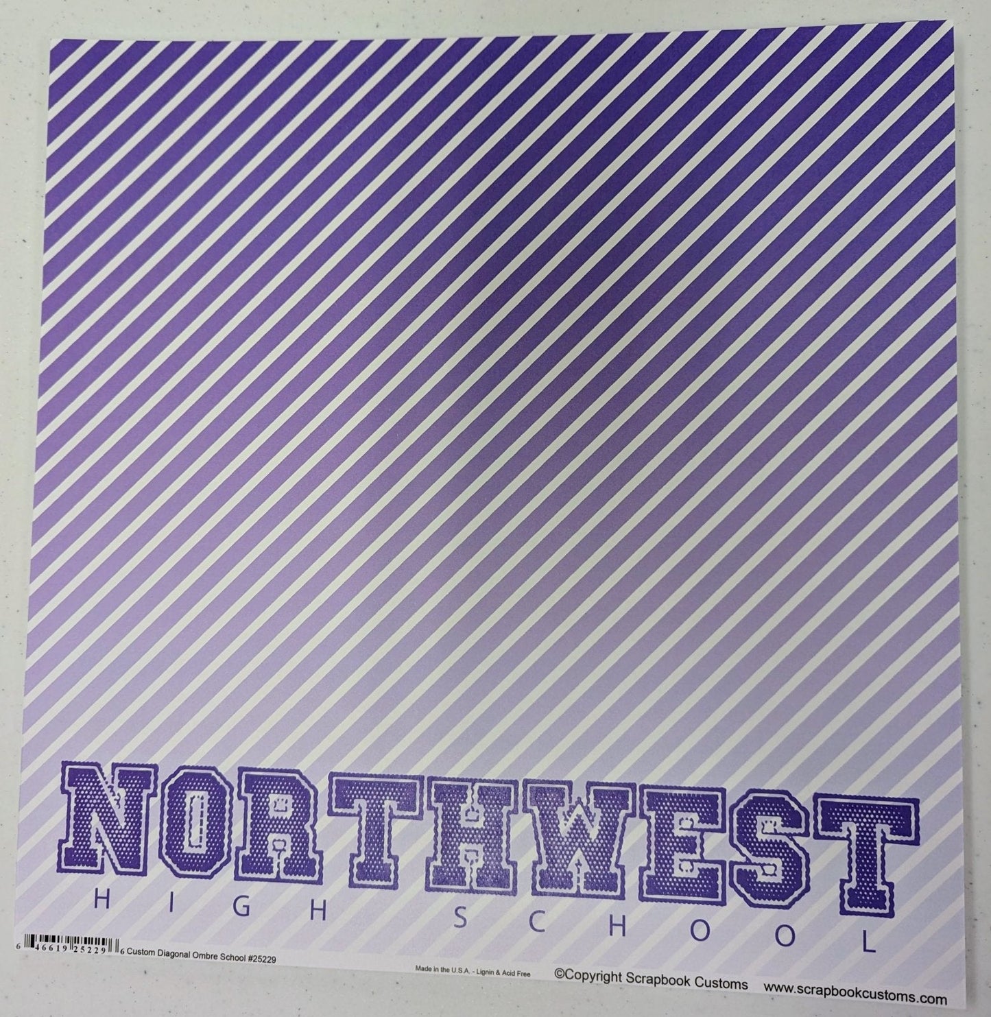 SC 25229 Custom School Paper 12 x 12 - Select School