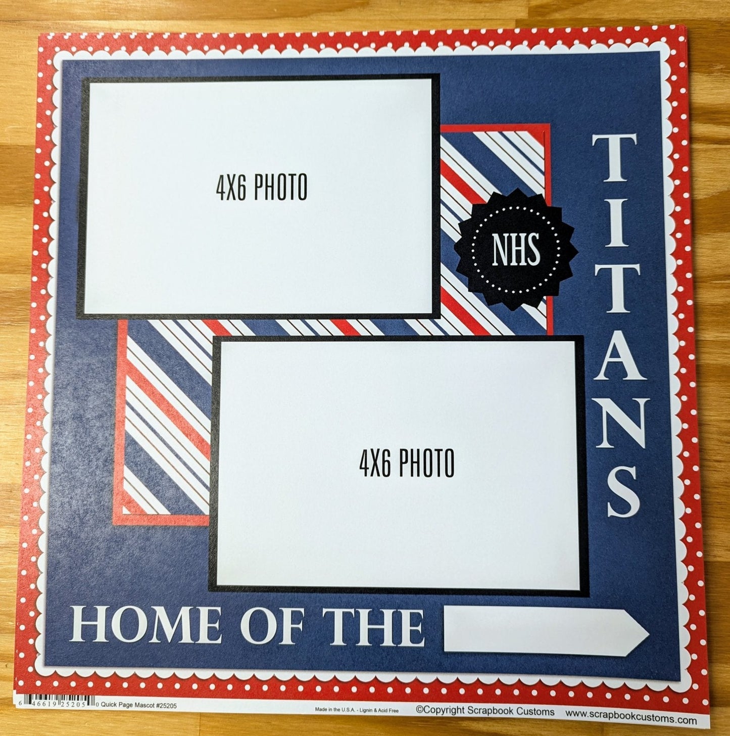 SC 25205 Custom School Paper 12 x 12 - Select School