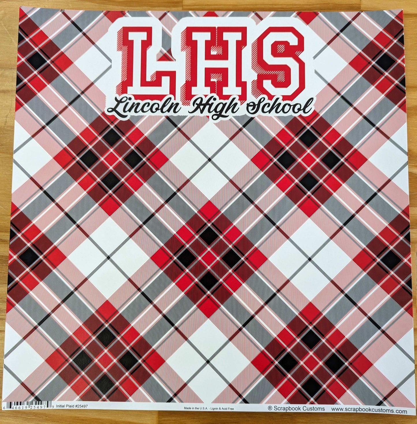 SC 25497 Initial Plaid School Paper- Select School