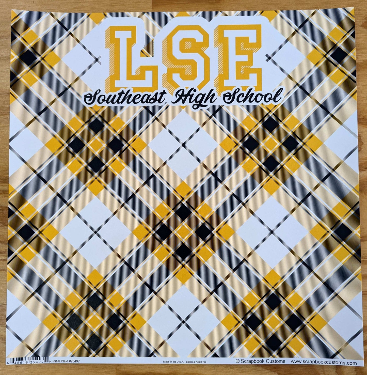 SC 25497 Initial Plaid School Paper- Select School