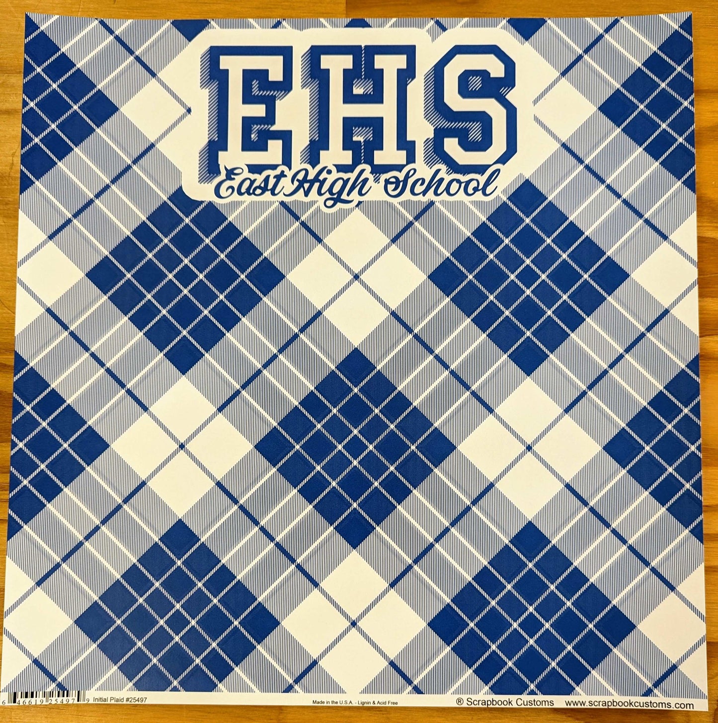 SC 25497 Initial Plaid School Paper- Select School