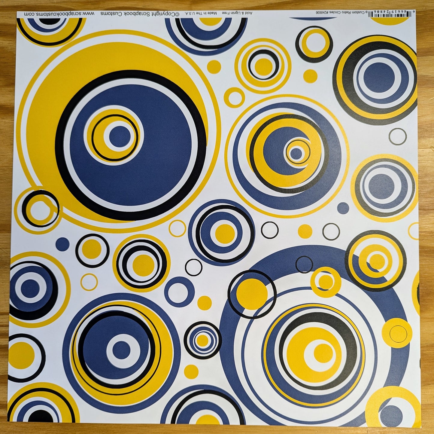 SC Custom Retro Circles 12 x 12 Paper - Seward, Lincoln Lutheran