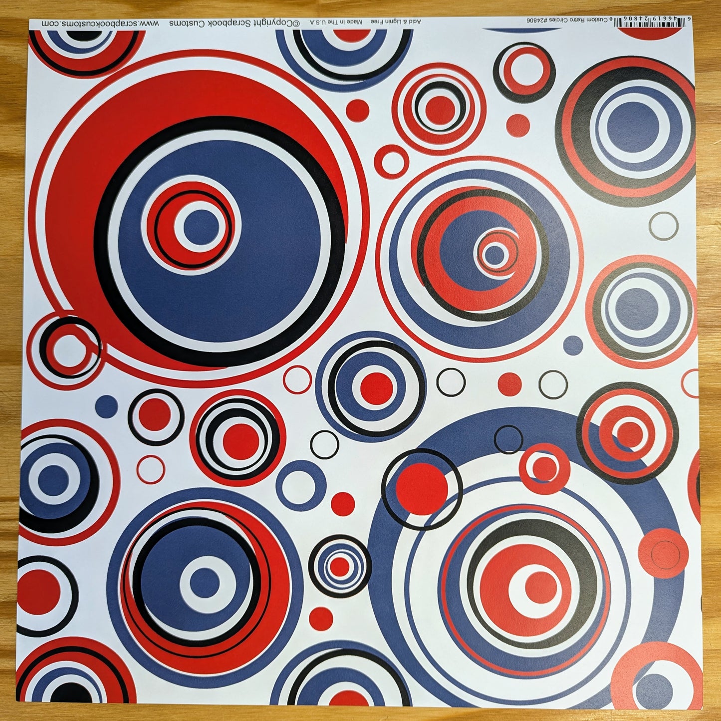 SC Custom Retro Circles 12 x 12 Paper - Norris, Lincoln Christian, Palmyra
