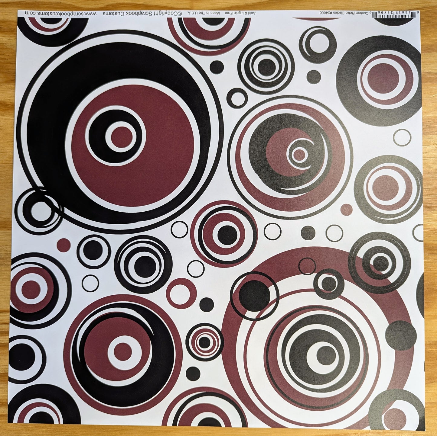 SC Custom Retro Circles 12 x 12 Paper - Waverly