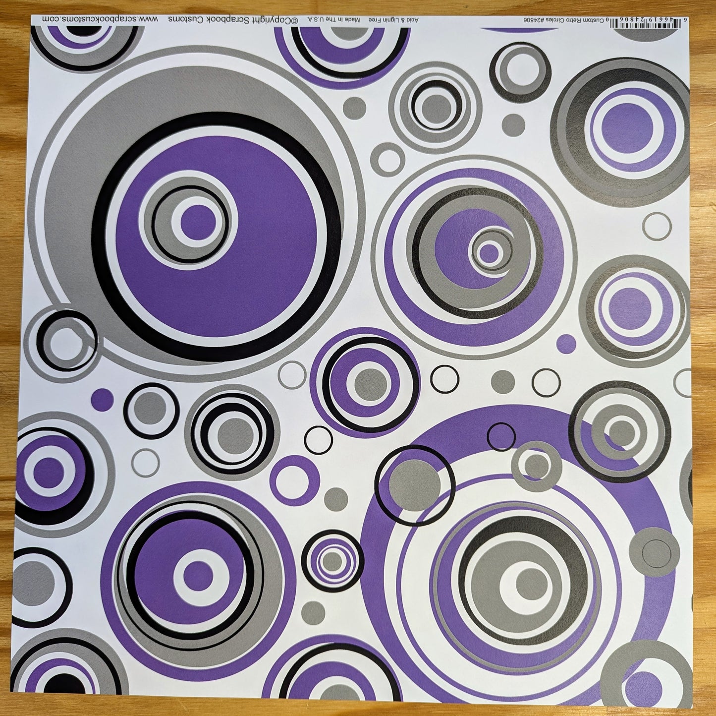 SC Custom Retro Circles 12 x 12 Paper - LNW