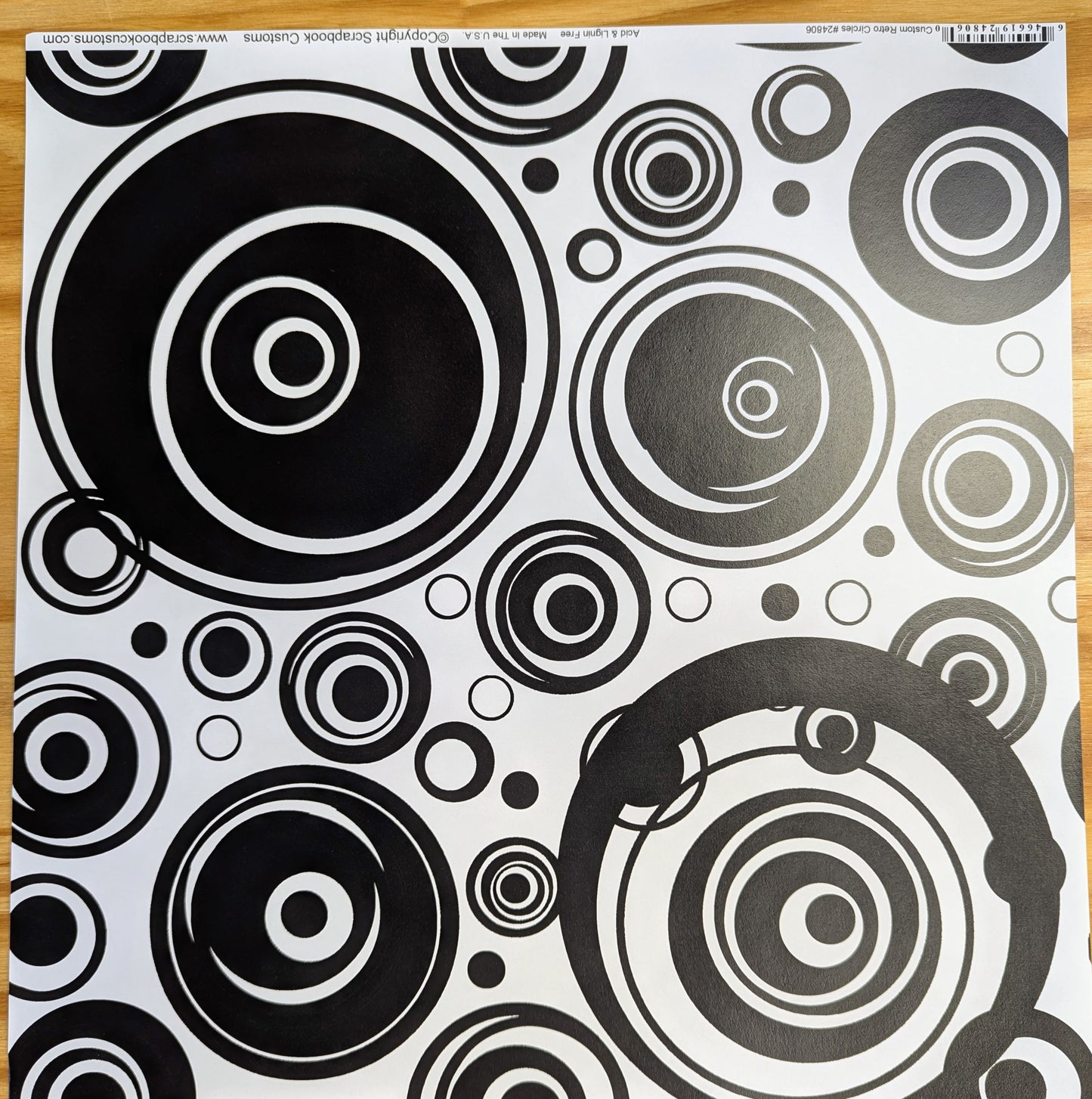 SC Custom Retro Circles 12 x 12 Paper - LNE