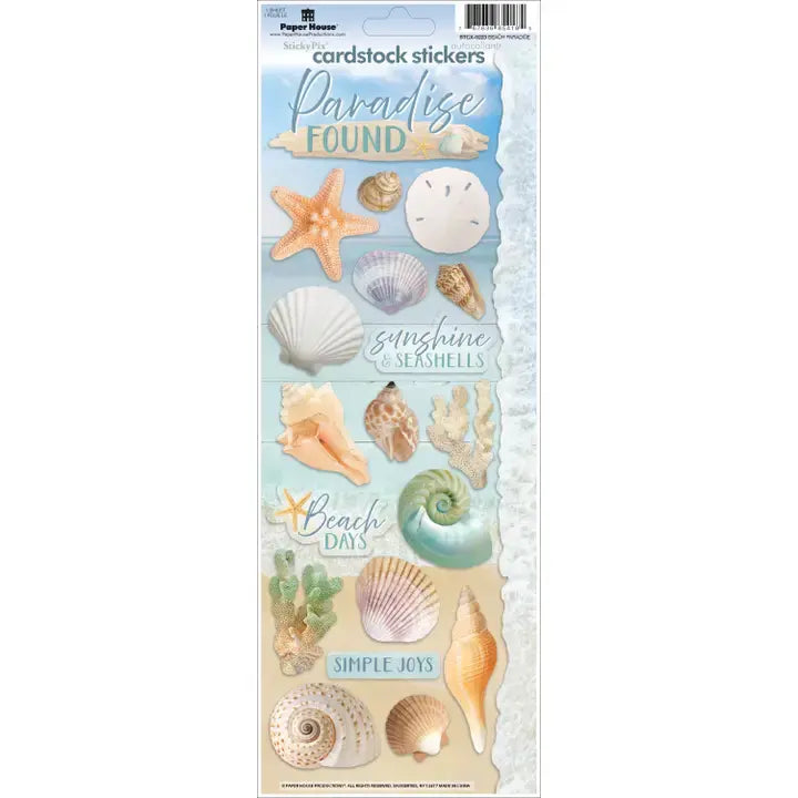 Paper House Cardstock Sticker - Beach Paradise