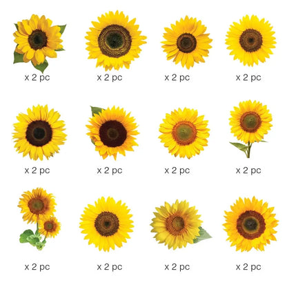 Paper House Die Cut Sticker Pack - Sunflower