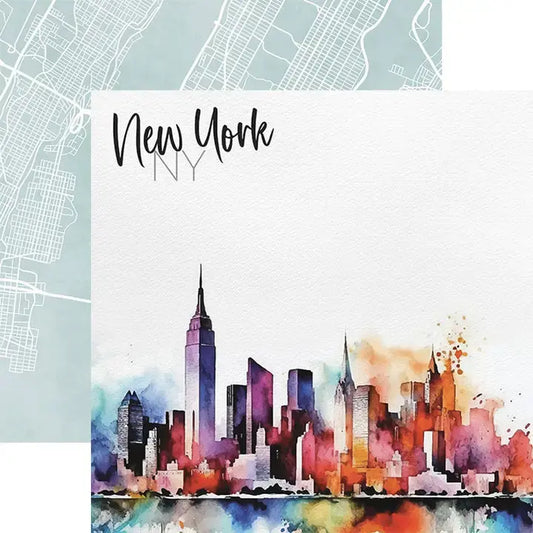 Paper House New York Skyline 12 x 12 Double-Sided Paper