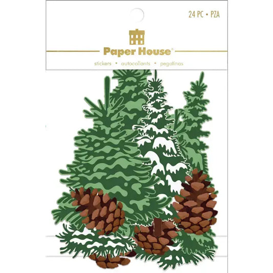 Paper House Pine Trees Die Cut Sticker Pack