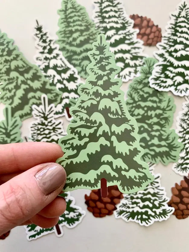 Paper House Pine Trees Die Cut Sticker Pack
