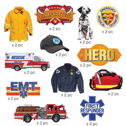 Paper House Scrapbook Die Cut Stickers - Hero First Responder
