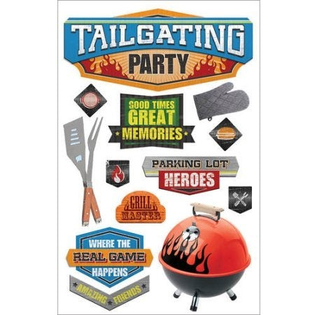 Paper House Sticker 3D Tailgating Party