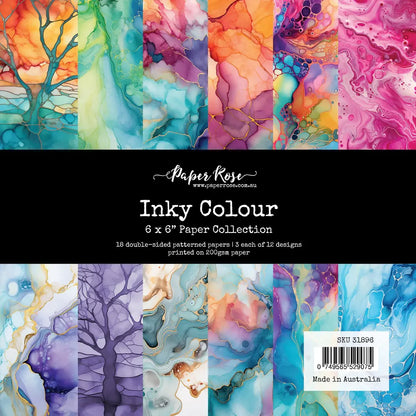 Paper Rose Inky Colour 6 x 6 Paper Collection