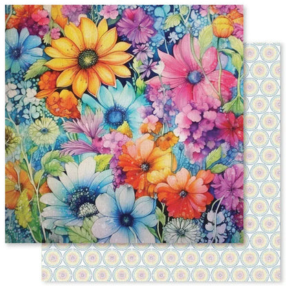 Paper Rose Rainbow Twirl 12 x 12 Paper Collection
