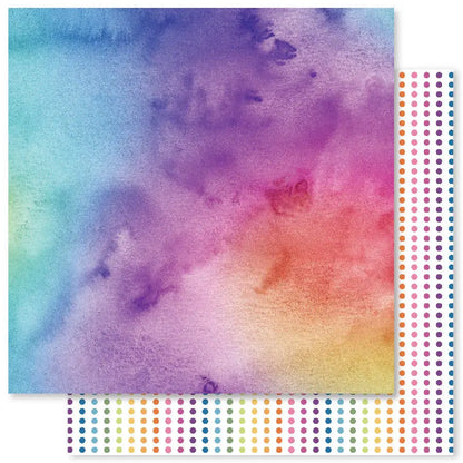 Paper Rose Rainbow Twirl 12 x 12 Paper Collection