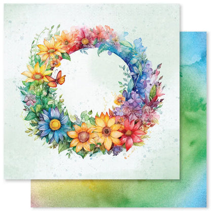 Paper Rose Rainbow Twirl 2.0 Paper 6 x 6