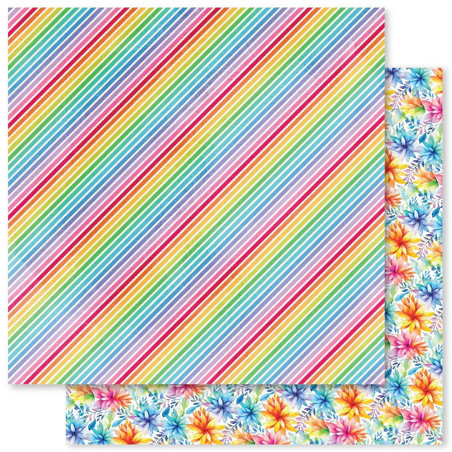 Paper Rose Rainbow Twirl 2.0 Paper 6 x 6