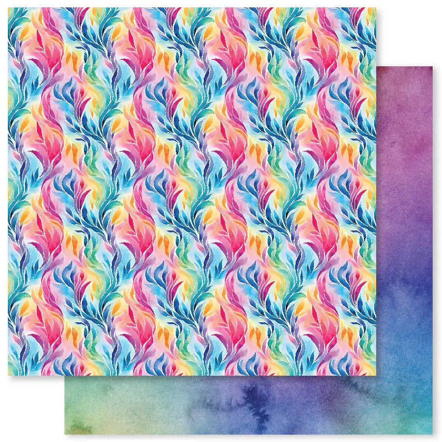 Paper Rose Rainbow Twirl 2.0 Paper 6 x 6