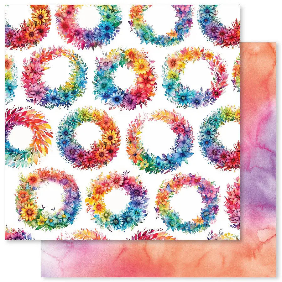 Paper Rose Rainbow Twirl 2.0 Paper 6 x 6