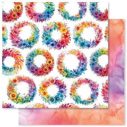 Paper Rose Rainbow Twirl 2.0 Paper 6 x 6