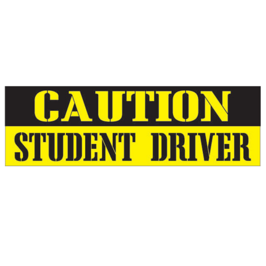 Petticoat Parlor Caution Student Driver Die Cut Title