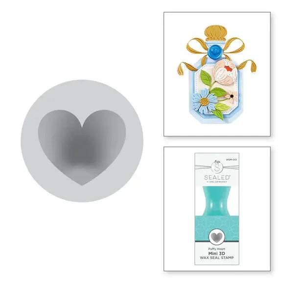 Puffy Heart Mini 3D Wax Seal from the Mini Wax Seals Collection