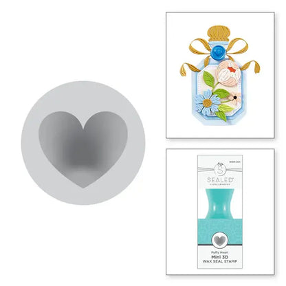 Puffy Heart Mini 3D Wax Seal from the Mini Wax Seals Collection