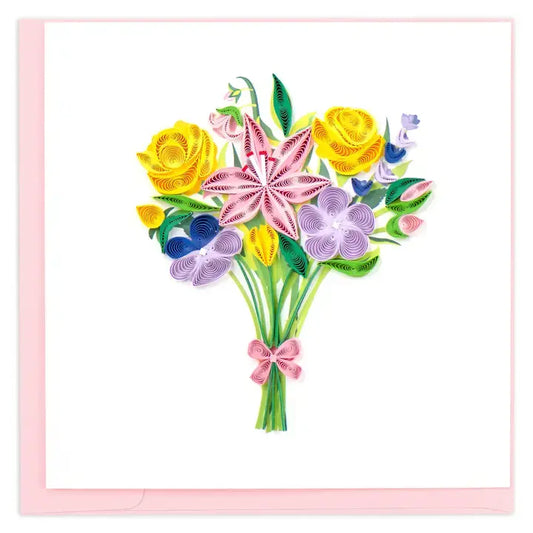 Quilled Spring Bouquet Card | Handmade Floral Card