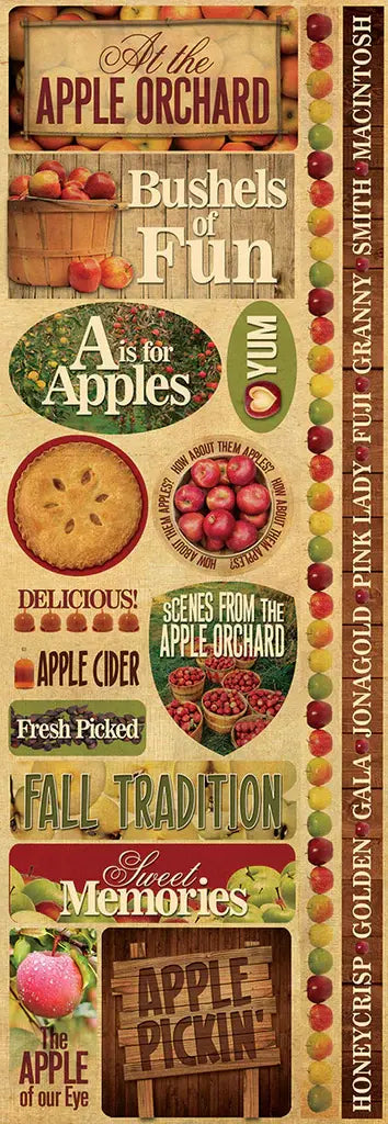 Reminisce Apple Orchard Die Cut Sticker Sheet