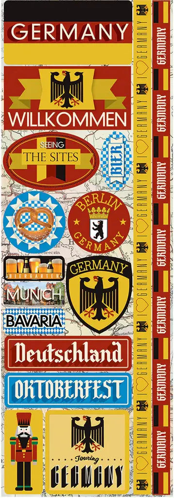 Reminisce Die Cut Stickers - Germany