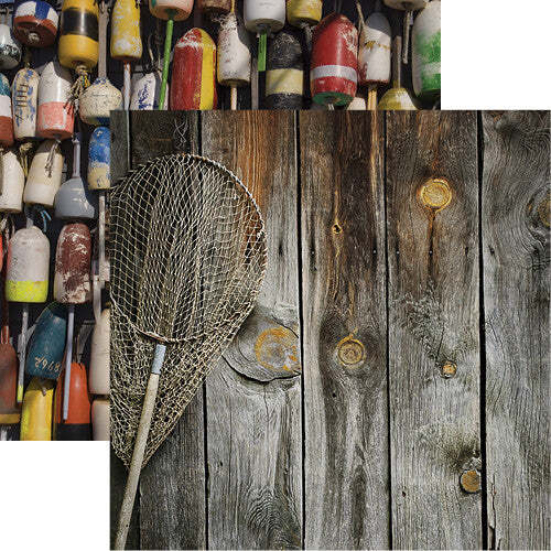 Reminisce Gone Fishing - Let's Go Fishing 12 x 12 Paper