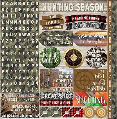 Reminisce Hunter's Paradise: Hunter's Paradise 12x12 Alpha Variety Sticker