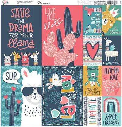Reminisce Llama Love Sticker