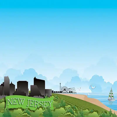 Reminisce The State Line - New Jersey 12 x12 Scrapbook Paper