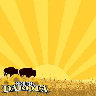 Reminisce - The State Line North Dakota 12 x 12 Scrapbook Paper