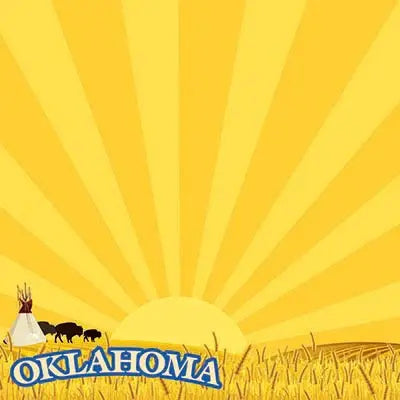 Reminisce - The State Line Oklahoma 12 x 12 scrapbook paper