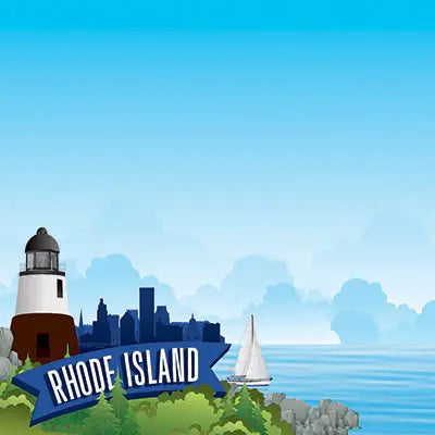 Reminisce - The State Line Rhode Island 12 x 12 scrapbook paper
