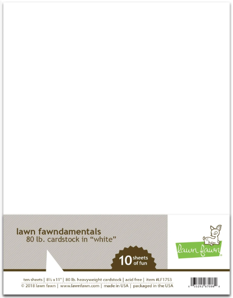 Lawn Fawn 80 lb. cardstock - white