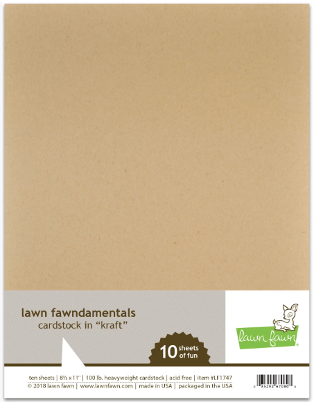 Lawn Fawn cardstock - kraft