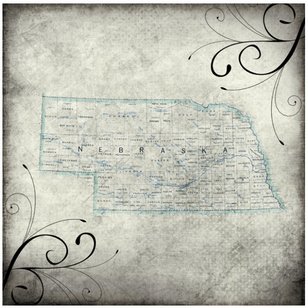 Nebraska Travel Paper 12 x 12