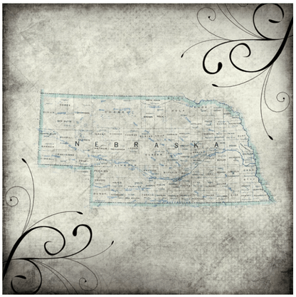 Nebraska Travel Paper 12 x 12