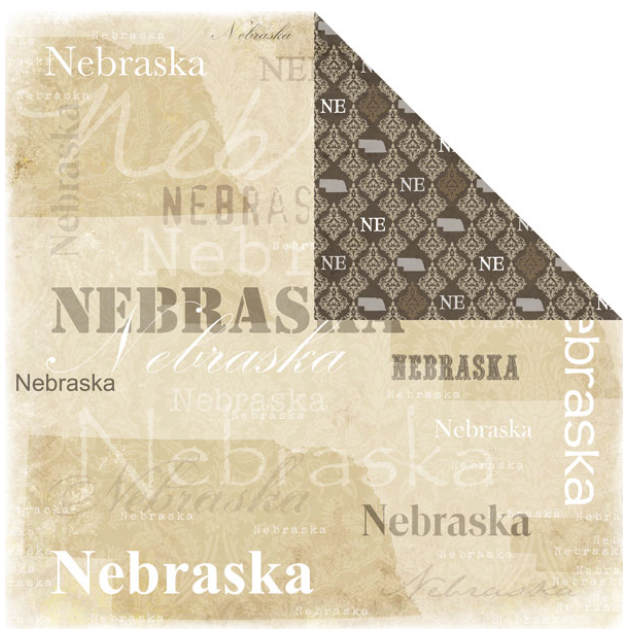 Nebraska Lovely Paper 12 x 12