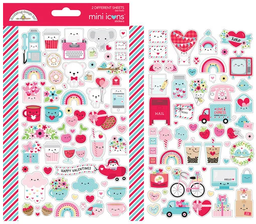 Doodlebug Lots of Love Mini Icons Stickers