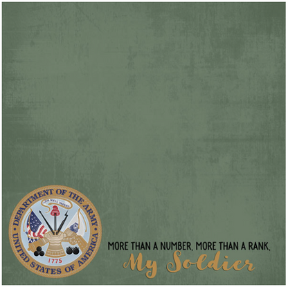 SC My Soldier (Army) 12 x 12 scrapbook paper