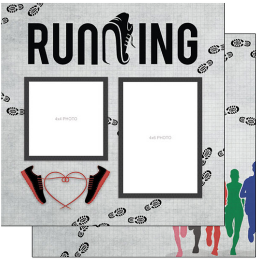 Running Track Cross Country 12 x 12 Paper