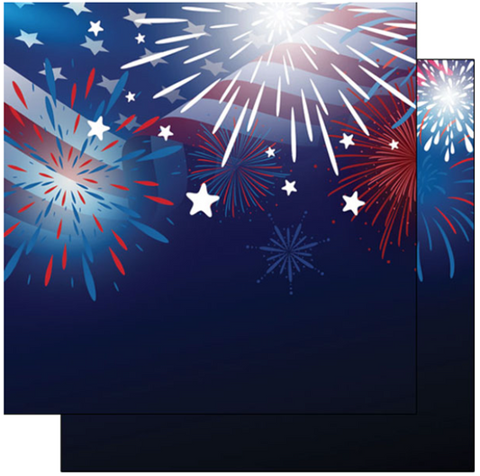 Fireworks at Night 12 x 12 double-sided paper