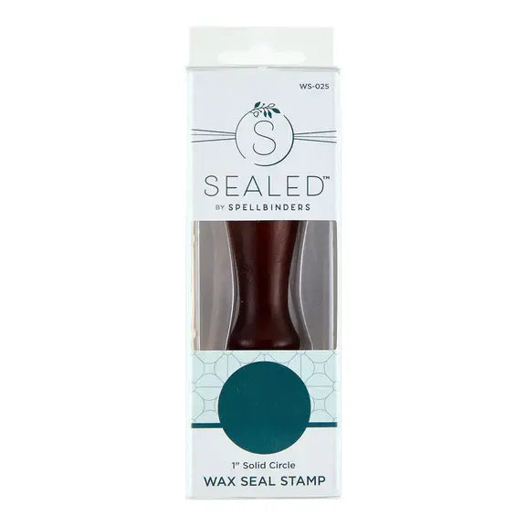 Spellbinders 1" Solid Circle Brass Wax Seal with Handle from the Sealed by Spellbinders Collection